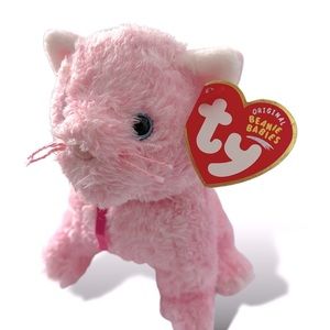 TY Beanie Baby Fleur Pink Cat 2004